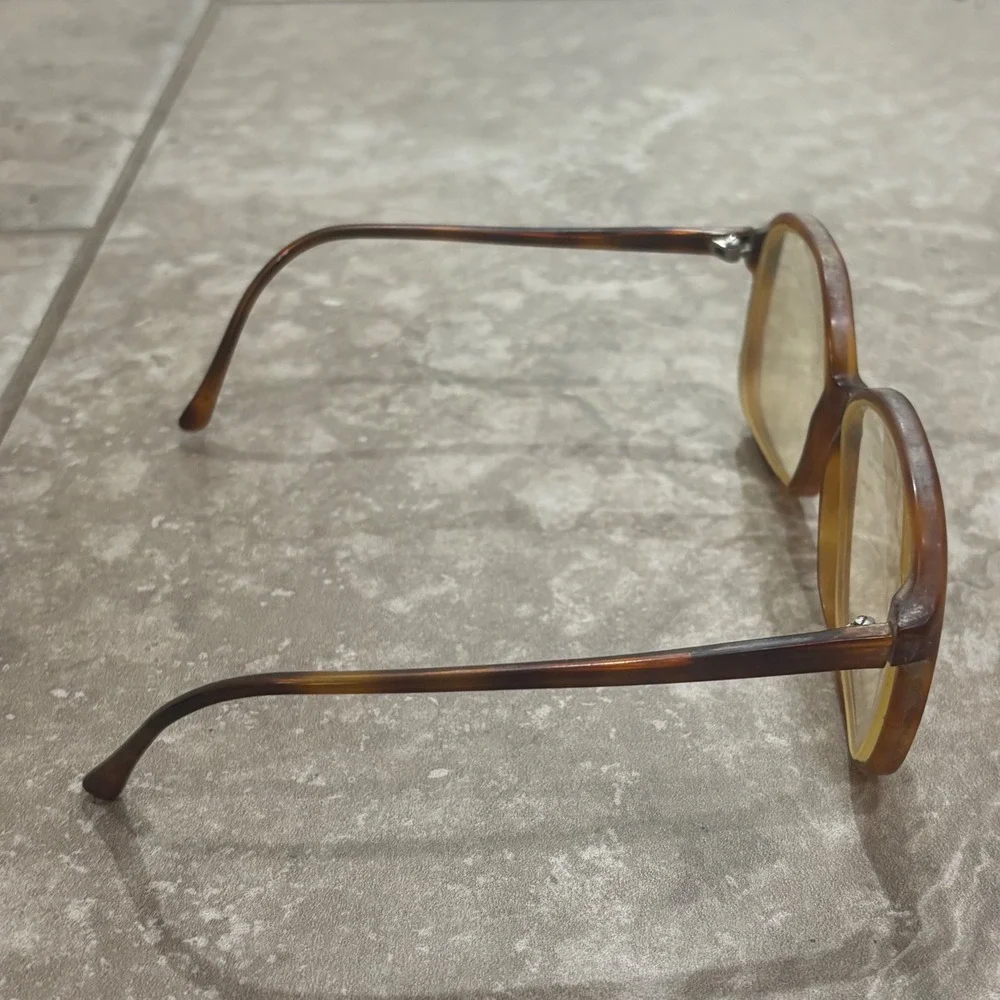 Vintage Polo Ralph Lauren Tortoise Shell Eyeglasses Oversized Frames Brown